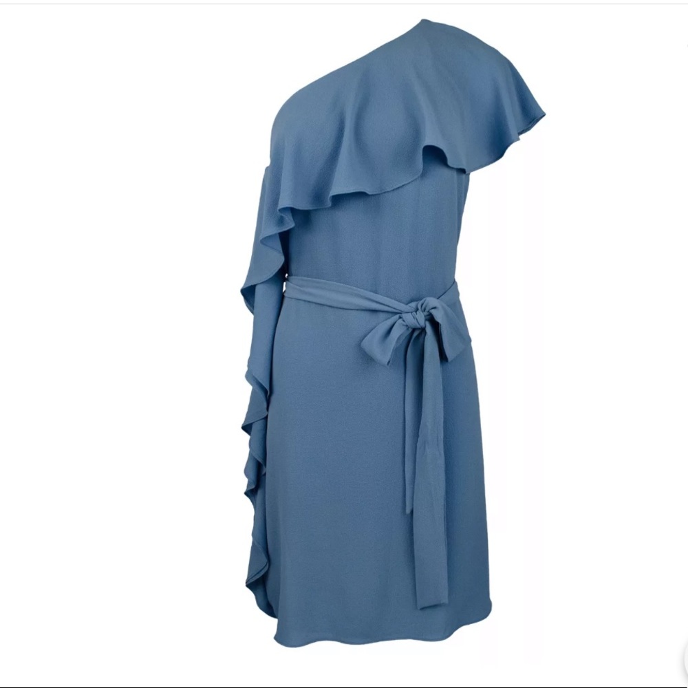 Michael Kors Flounce Ruffle One-Shoulder Dress